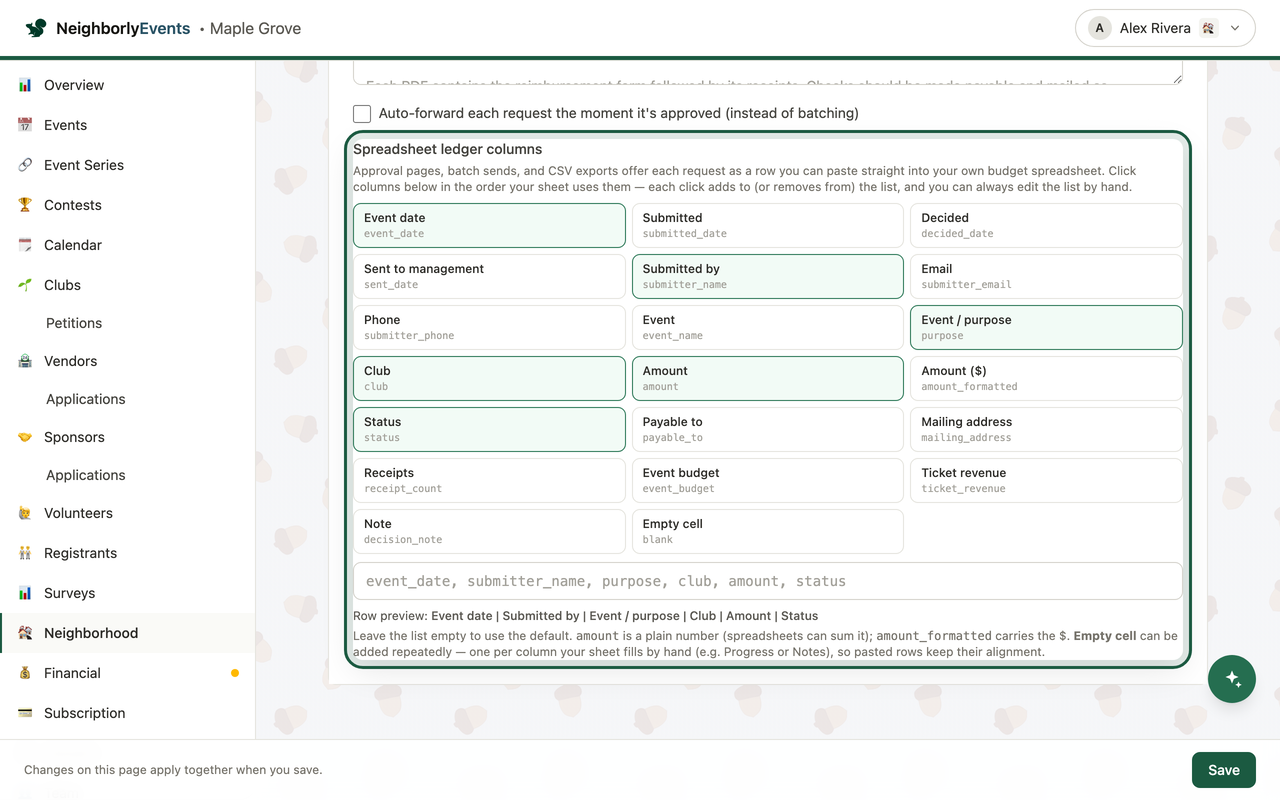 Keep your own spreadsheet in sync